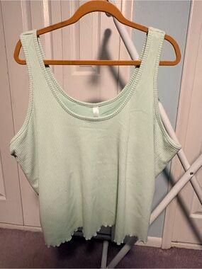 Lane Bryant Cacique Sleeveless Ribbed Tank Top in Mint Green Size 26/28
